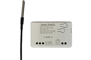 Anvek Regulador de temperatura y humedad wifi, con interruptor de relé inteligente, módulo de contacto seco, funciona con Alexa Google Assistant, smartlife app, 10a/85-250 V (A-TYTH+DS)