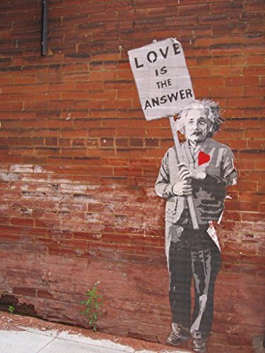 VeryGood Production Banksy Love Is The Answer Albert Einstein Poster Print -A3