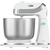 Cecotec Cecomixer Easy White Mixer, 250 W, Planetary Movement, 5 Functions, 6 Speeds, Stainless Steel Bowl, Capacity 3 L, Acc