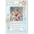 To Celebrate Your Birthday Religious Card Madonna & Child Christian / Catholic