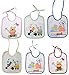 Tinny Tots Baby Terry Bib With Waterproof Laminated Back - Pack Of 6 RS.221.00