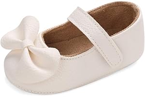 LACOFIA Baby Krabbelschuhe Mädchen rutschfest Bowknot Prinzessin Schuhe