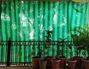 AGK Enterprises Green Shade Net for Garden/Balcony with Niwar 90-95% High Density (10 X 6 ft, Dark Green)
