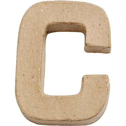 Preisvergleich Produktbild Pappmache-Buchstabe C 10cm hoch zum Selbstgestalten