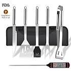 Yunshangauto Grillbesteck Set,BBQ Grillzubehör,6 Stück Barbecue Edelstahl Utensilien Zubehör gehören… – Bild 1
