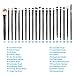 Makeup Brushes BESTOPE 20 Pieces Makeup Brush Set Professional Face Eyeliner Cosmetic Foundation Eyeshadow Brushs Kits