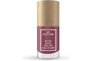 ‎LANATURE LaNature wasserbassierter Nagellack - Dunkles Rot-Lila - VEGAN - Waterbased Peel-Off Nail Polish - Purple Lupine, 10 ml