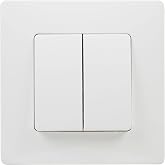 LEGRAND Double Switch 10AX, Nilo&eacute; Monobloc, Complete w/Frame, Bl 396471 | Double Switch 10AX, Nilo&eacute; Monobloc Range, Full Mech
