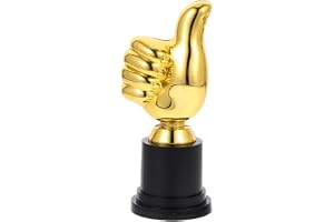 Bukela Mini Golden Thumb Trophy 13cm, Funny Award Cup Plastic MVP Prize for Classroom Rewards Sports Games Recognition Gift Party Celebration Decoration