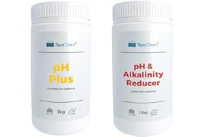 SpaChem PH Water Balancing Bundle 1kg pH+ Plus & 1.5kg pH- Minus for Swimming Pools, Hot Tubs, Spa, Swim Spas