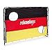 Produktbild Relaxdays Fußballtor mit Torwand Deutschland, HxBxT: 150 x 210 x 75 cm, 2 Schusslöcher, aus Metall, schwarz-rot-gold