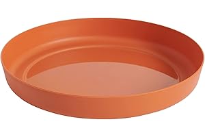 Clever Pots Plant Pot Saucers, 22.7cm Round Plant Tray for use with 30cm Flower Pot, Plant Saucer Plastic Drip Trays for Indoor Outdoor Garden, Weather Resistant Lightweight Plant Saucers, Terracotta