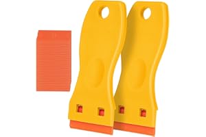 Flintronic 2 st skrap, keramikskrapa med 30 plastblad, skrap köksskrapa set, keramiska repor, häll glasskrapa, hällskrapa för