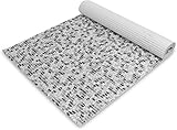 GearUp 130 cm Breiten Badvorleger/Rutschfeste Matte/Bodenbelag aus PVC Weichschaum, Wasserabweisend und Rutschhemmend für Bad, Dusche Oder Küche Farbe Marmor Größe 80 cm