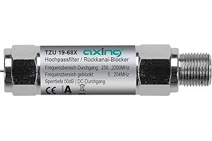 Axing TZU 19-68X Hochpass-Filter Rückkanal-Blocker Pass 258-2200 MHz