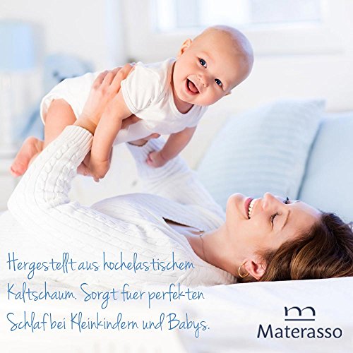 Beste Kaltschaum-Matratze für Kinder, Babymatratze für Kinderbett / Krippe, Abnehmbarer, Waschbarer Bezug mit Seealgen-Extrakt im Bezug für Besseren Schlaf & Gesundheit, Höhe 10 cm - 4