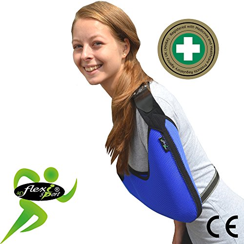 Cabestrillo Para Brazo Suportes de Brazos SÚPER CONFORTABLE. Profunda bolsillo cabestrillo para el brazo. El brazo se une a la cintura, cuello acolchado suave, fácil ajuste. Unisexo. (AZUL, M)