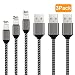 Produktbild Phone Ladekabel [3 Pack 1m+2m+3m] - Cablex Phone Ladekabel High Speed Sync & Charge für PhoneX/8/8Plus/7/7Plus/6s/6sPlus/6/6Plus/5s/5c/5 (Kohlschwarz)