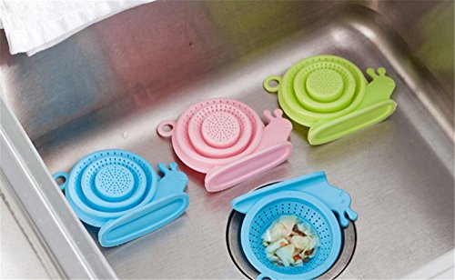 Affe Silikon Badezimmer Outfall Strainer Filter Badezimmer Haarfilter (Rosa) - 5
