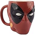 Deadpool Paladone |Marvel Mask Shaped Ceramic Coffee Mug | Officially Licensed Disney Marvel Merchandise | Collectors Item | Superhero Novelty Gifts | Drinkware, Red