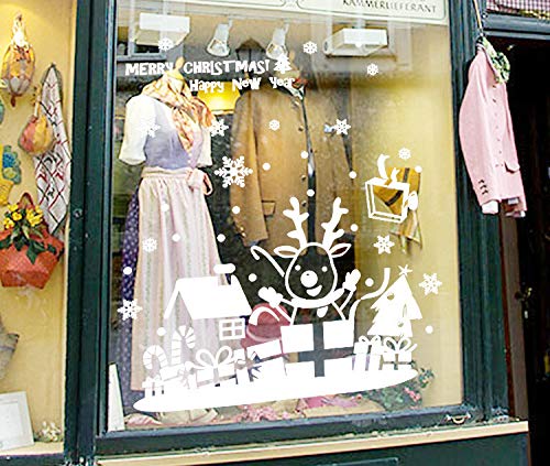 Preisvergleich Produktbild Hongrun Statische Wandaufkleber, Einkaufszentrum, Schaufenster, Weihnachtsglasaufkleber, 100 * 66cm