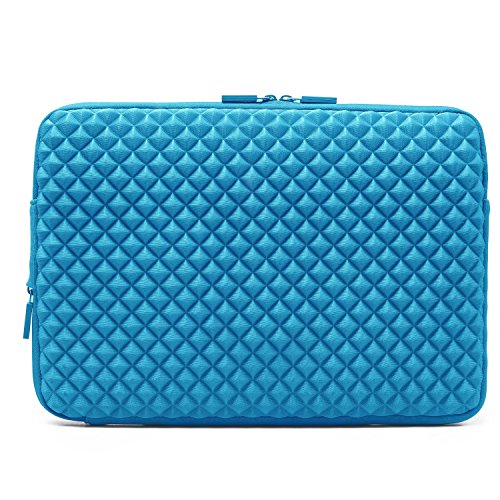 Urcover® Steppmuster Laptop Schutz-Hülle Sleeve Tasche mit Zubehörfach Blau | 15,4 Zoll 39,6 cm | Tablet Schutzhülle Notebook Cover | für Macbook iPad Galaxy Tab | Aktentasche - 5