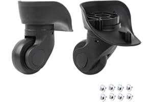 NICOONE Roues de Valise,1 Paire Roues pour Bagages,Roues de Rechange de Bagages Valise roulettes pour Chariot Valise Malle (W041-2 L)