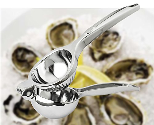 Zitronenpresse edelstahl Limettenpresse Zitruspresse manuell Saftpresse Ideal für die Küche : Würzen Fisch & Fleisch leicht, Krautsalat, bereiten Cocktails und Limonade, Zitrone Tee, Kuchen und Torten Rezepte – Entsafter Orangensaft – passt sich an Orangen , Salat, Obst und Zitrusfrüchte , produziert Zitronensaft schneller und effizienter für ein maximales Ergebnis robust und einfach zu bedienen – Robustem, Korrosionsschutz und Spülmaschinenfest - 8