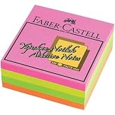 Faber-Castell Yapışkan Notluk 75x75mm, Karışık Fosforlu Renkli K&uuml;p