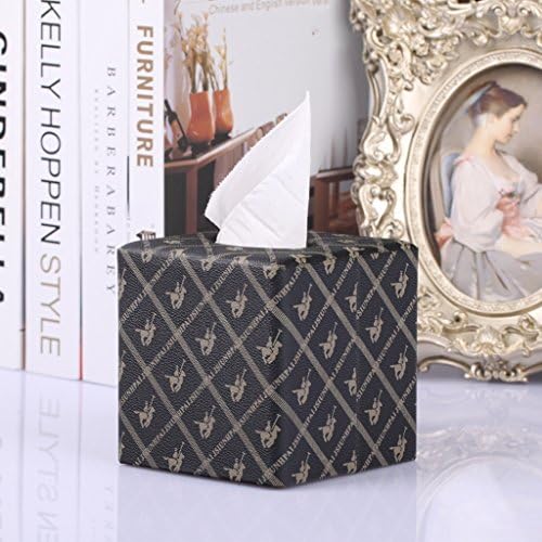 GRJH® Plain PU Leather Square Creative Tissue Box Tissue Box Roll Paper Cartridge Simple Paper Box Creativity,Easy to clean