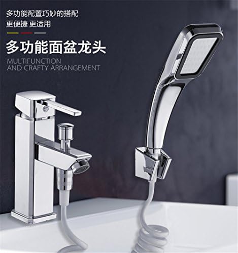 SJIN Full copper single hole basin retro faucet with shower shower basin basin wash basin faucet hot and cold water dual use