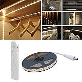 FUNCIONAMIENTO DE ENERGÍA: nuestra tira de LED de sensor de movimiento funciona con pilas USB o 4PCS AAA (no incluidas). Con tecnología infrarroja pasiva, rendimiento confiable y alta sensibilidad, detecte con precisión su movimiento.
