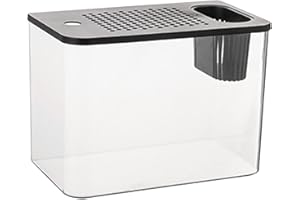 Honhoha Starter kit per acquari, acquari per acquari | Ciotole per pesci d'acquario per tartarughe trasparenti,Piccoli acquari compatti per piccoli pesci, allevamento di tartarughe, bambini, adulti