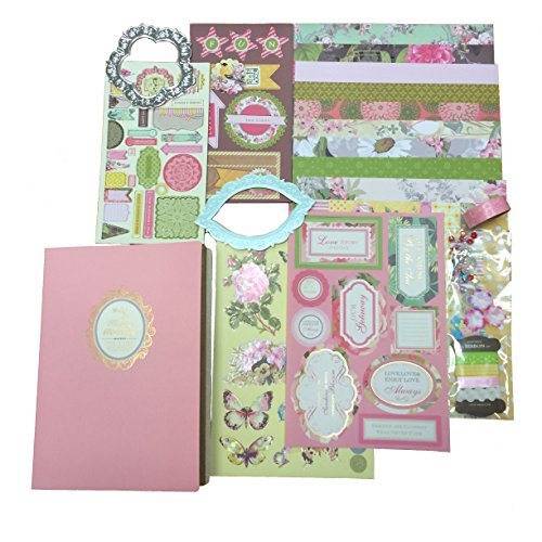 Scrapbooking-Set mit Verzierungen, Washi-Tape und viele Stanzformen rose