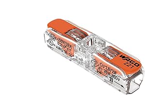 WAGO Zacisk, 2-przewodowy, 4 mm², złączka przelotowa z dźwignią, 221-2411 (10 sztuk)