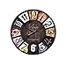 Produktbild Neilyn American Village Loft Retro Industriellen Stil Wanduhr Kreative Antike Cafe Bar Bekleidungsgeschäft Dekoration Wanduhren Uhren Durchmesser 39/58 cm ( Color : V10 , Größe : S )