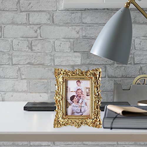 Giftgarden Bilderrahmen 10x15cm Barock golden viereckig golden Geschenke Freunde - 6