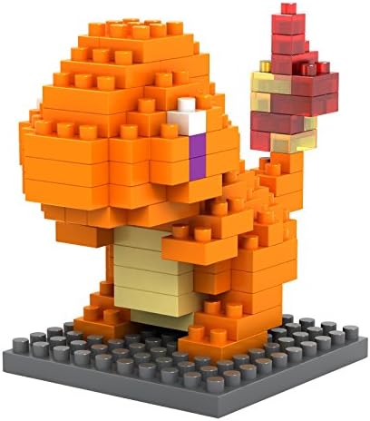 Pokemon Charmander figure. Miniblocks assembly kit. 124 miniature blocks.