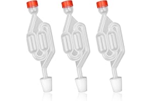 AMONENZ 3 Stück Gärröhrchen, Transparent Gärbehälter, Gärballon mit Gärspund, Gärröhrchen Kunststoff, Weinballon zum Brauen von Bier, Wein, Fermentiertem Sauerkraut