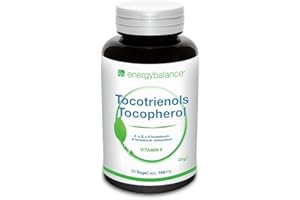 ‎ENERGYBALANCE EnergyBalance Tocotrienol alpha-gamma - 4 Tocopherole in 1 Kapseln mit Antioxidantien - Natürlicher Vitamin E Komplex - Vegan, ohne Zusätze - 60 VegeCaps à 54,1mg