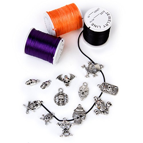 10 Rolls Mischfarbe Nylonschnur Friesen Faden Schnur für Schmuck Kunsthandwerk 1mm - 5