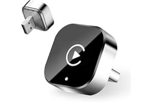 AINIFREE Adaptador inalámbrico CarPlay 2 en 1, Mini Adaptador inalámbrico CarPlay y Android Auto, diseño Mini USB, Accesorios para Coche, actualización a CarPlay 2025 Compatible con iPhone y Android