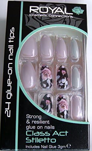 Royal 24 Glue on Stiletto Nail Tips (Class Act)