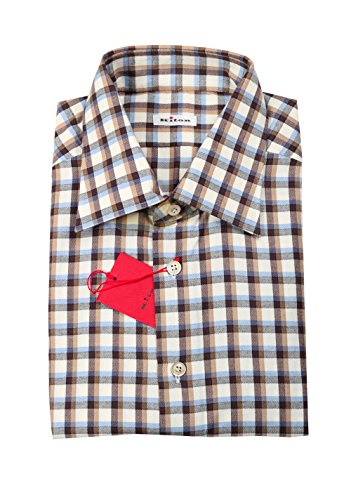 Preisvergleich Produktbild Kiton CL Checked Flannel Shirt 44 / 17,5 U.S.
