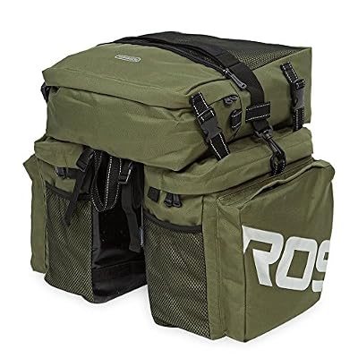 LifePlus Sac de Vélo Sacoche à Vélo Porte-Bagages Arrière Fibre de Polyester Imperméable à l'eau et Résistant aux Déchirures (Vert)