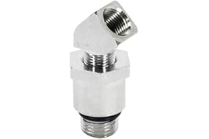 Billet Proof Designs Chrome Oil Pressure Gauge Adaptor for 1970 - Later Harley Big Twin, Shovelhead and Evolution Motors - 1/8" NPT Fitting - Made in The USA