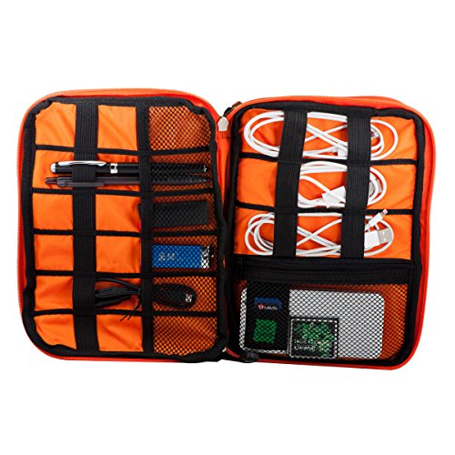 QUMOX Reise Kabel USB Organisator Speicher Beutel Kasten Tasche Grau DL - 7