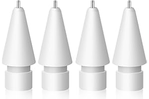 MEKO Pointes Compatible pour Apple Pencil 1/2 Generation, Lot de 4 Tips Améliorées de 0.72 mm Résistantes à L'usure pour le iPad Pencil