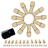 Suministros:carpintería. 12 clips de taladro de cobre de 0,5 a 3,2 mm con el rotor de dreymar.