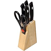 SIXSIGMA Kitchen Knife Set with Wooden Block and Scissors, Knife Set for Kitchen with Stand, Knife Set for Kitchen use…